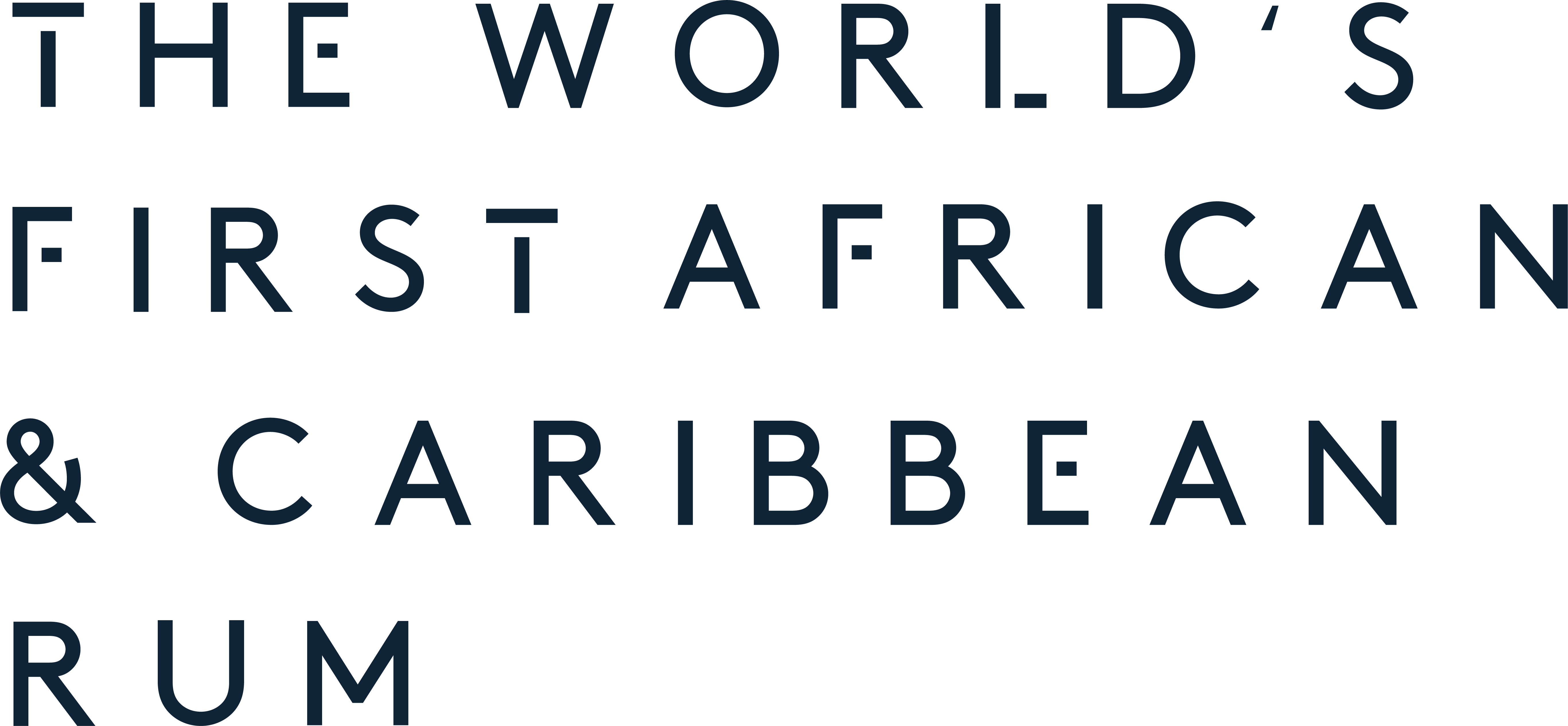 The World's First African & Caribbean Rum